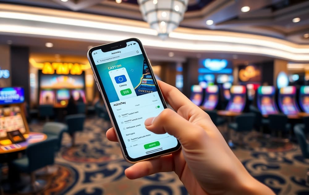 Bruker som gjennomfører innskudd med AstroPay på nettcasino