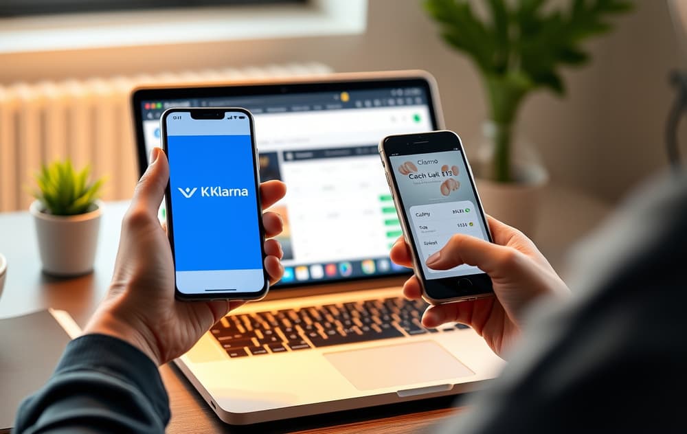 Norsk spiller som gjør innskudd med Klarna på et nettcasino via mobilen.