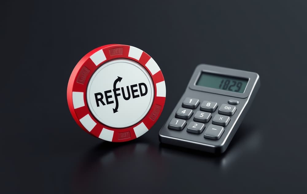 Illustrasjon av cashback i casino med penger tilbake på tap.