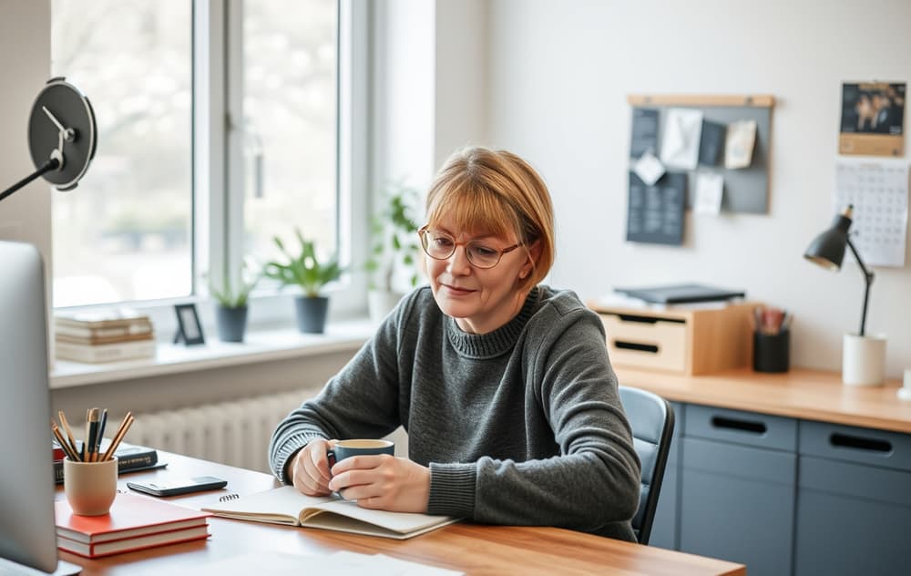 Spiller leser bonusvilkår på datamaskin